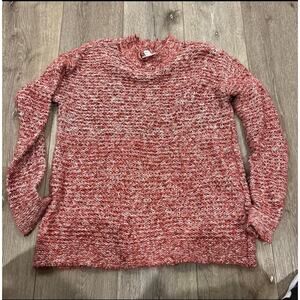 St Johns Bay red and white knit long sleeve sweater